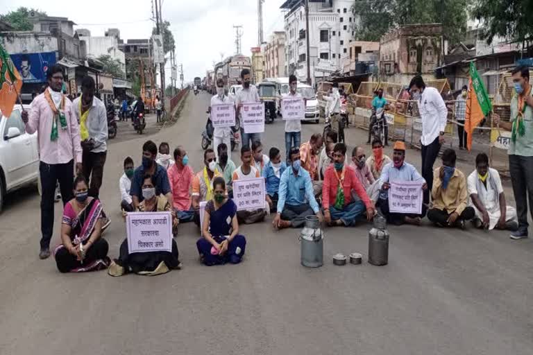 bjp agitation for milk rates