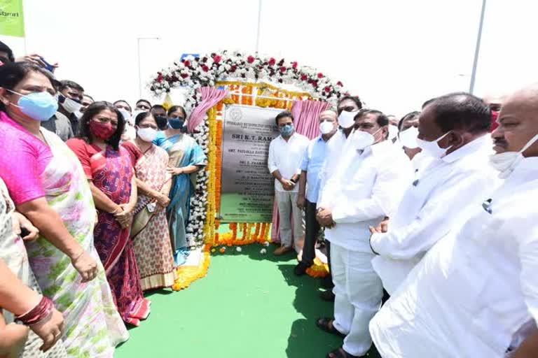 pvnr express way, new ramps to pvnr express way, minister ktr