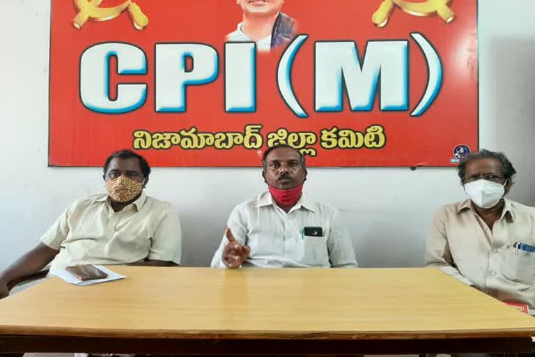 cpm news, cpm offices as isolation centers, nizamabad