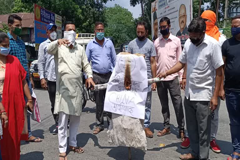 china effigy burnt ramnagar nainital