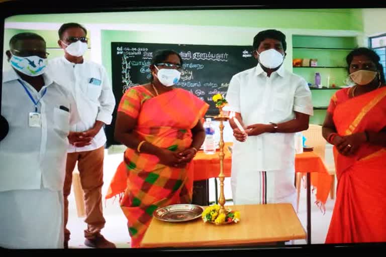 Perambalur MLA opened the renovated classroom building