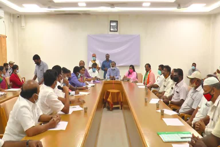 Tirupattur district collector Sivanarul host political parties meeting