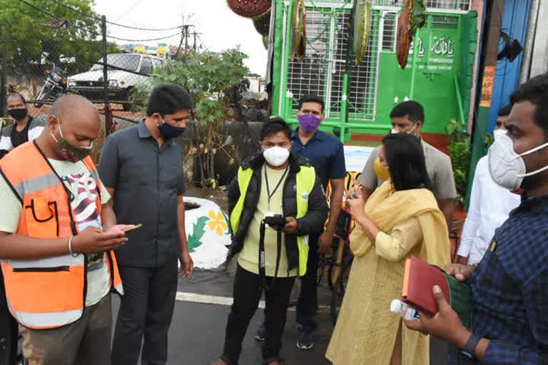 ghmc mayor inspected sanitation works in twin cities