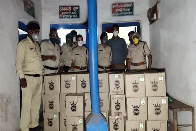 Excise Department seized 80 cases of illegal country liquor,