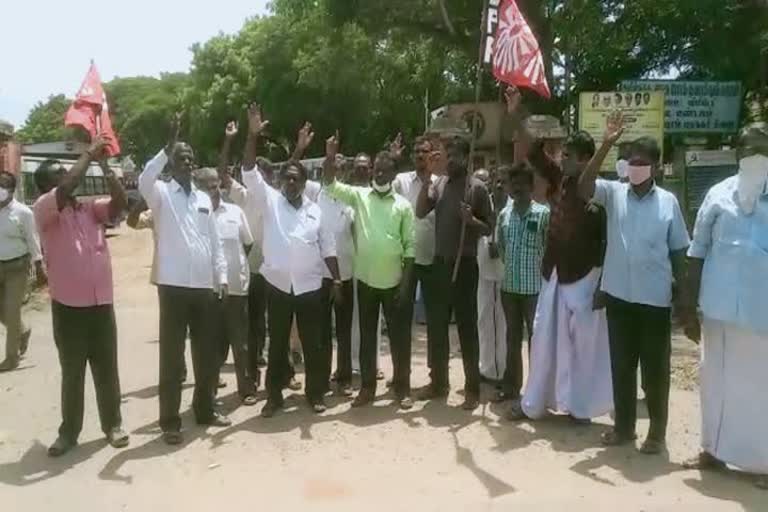 All unions protest in Ramanathapuram