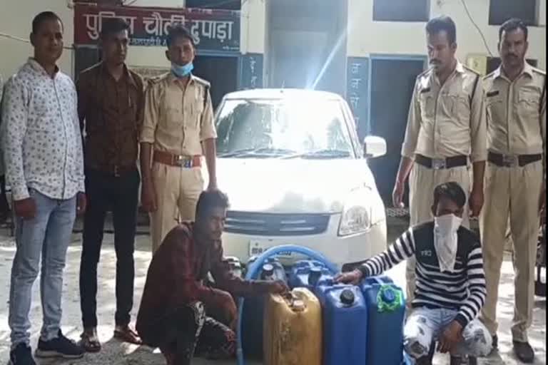 दुपाड़ा पुलिस ने पकड़े डीजल चोर