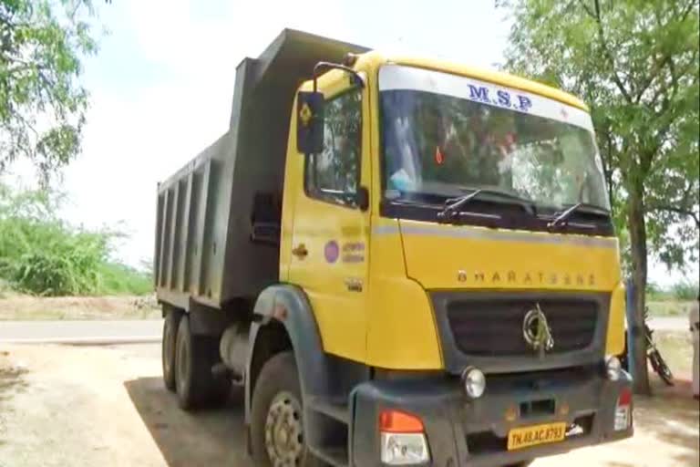 Sand theft: truck seizure; Driver arrested!