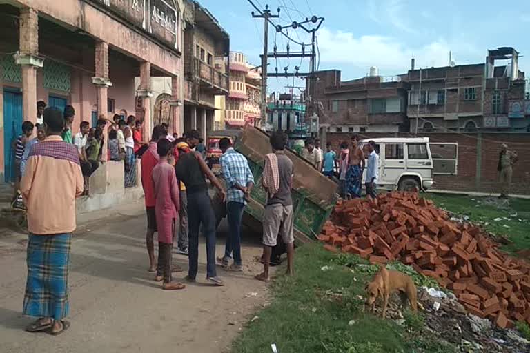 Tractor stuck in drain