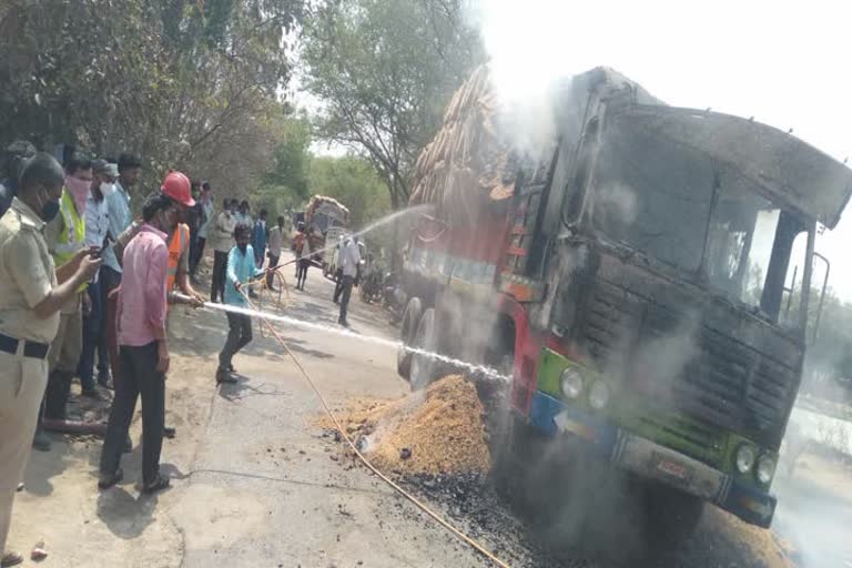 fire accident in lorry