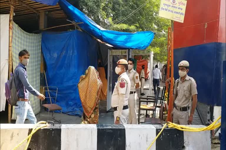 Delhi Police has made elaborate security arrangements outside Kalkaji temple