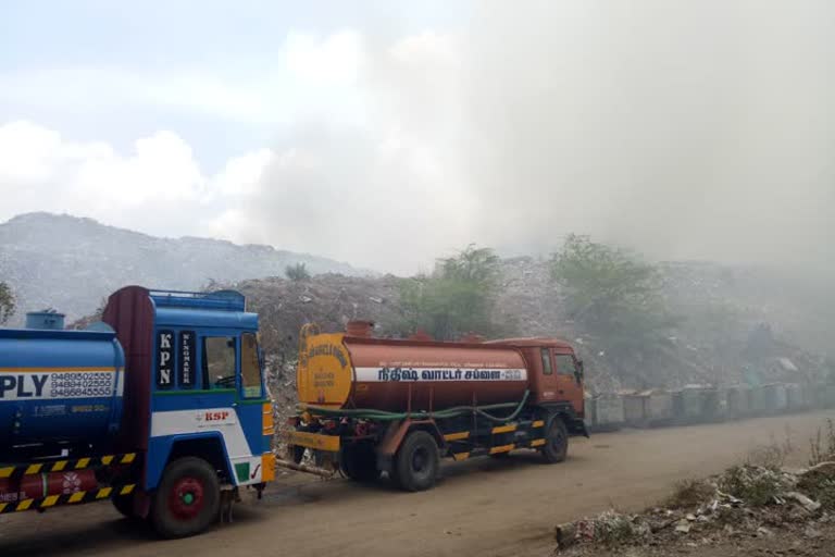 Erode Garbage depot fire accident