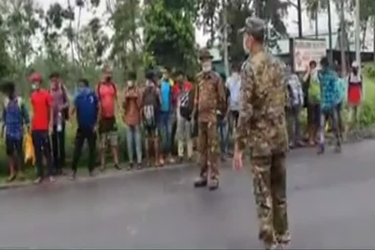 Migrant Labours agitation Coochbehar