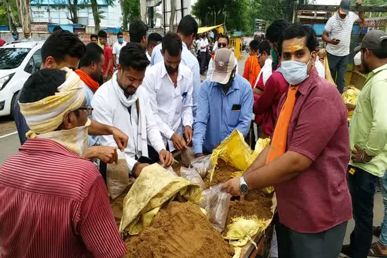 BJP protests against sand policy