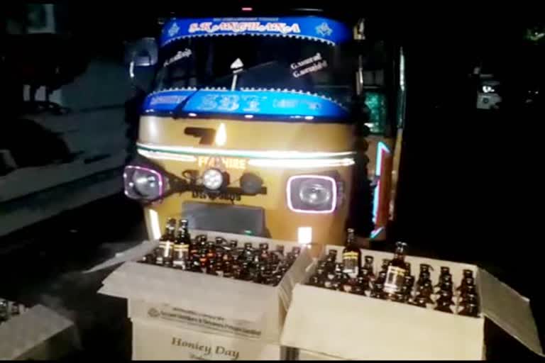 Police seize liquor bottles in Tiruvallur