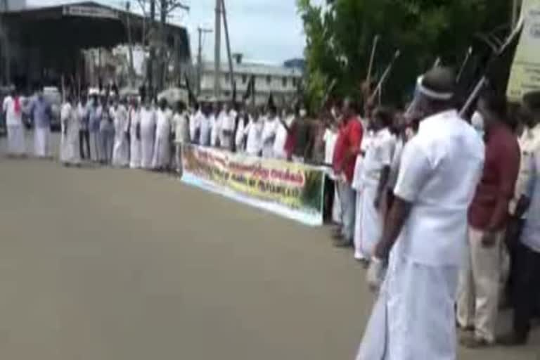 All Parties Protest Against Central Government In Thiruvarur