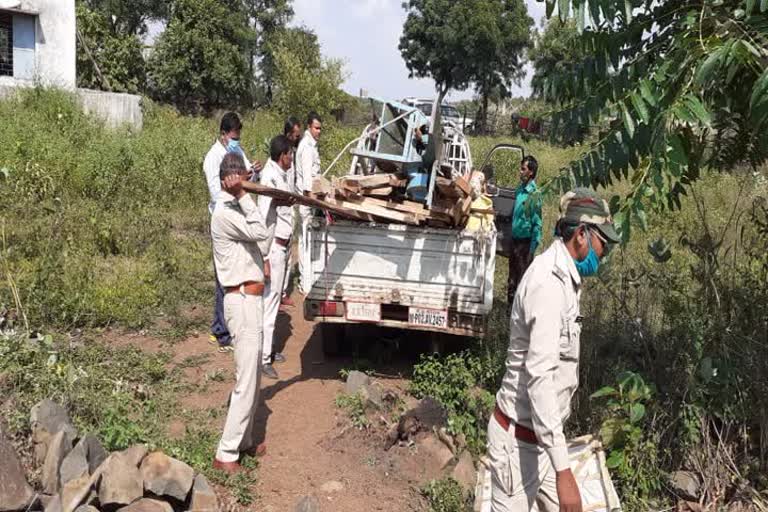 Illegal trade of teak wood