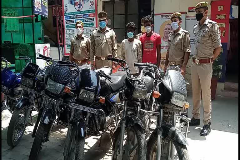 सहारनपुर थाना सरसावा पुलिस ने बाइक चोरों को किया गिरफ्तार.