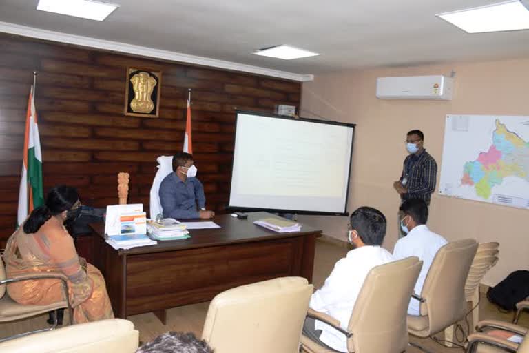 Review with Bhupalapalli District Collector officials on purchase of paddy