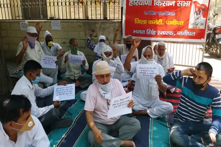 farmers protest during lockdown in panipat 