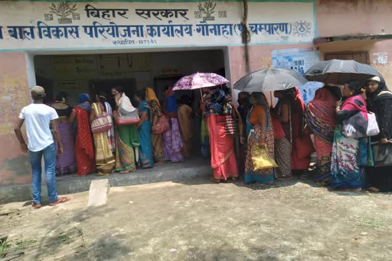 Distribution of reading material for children among anganwadi workers