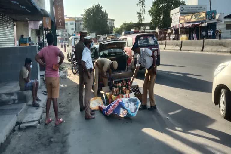 மதுபாட்டில்கள் பறிமுதல்