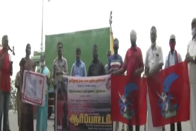 Protest Against Udumalai shankar murder case