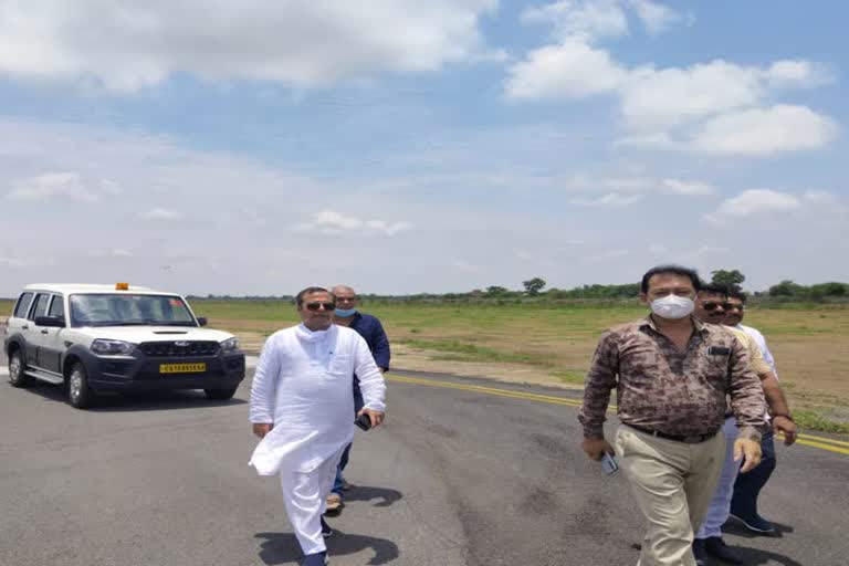 MLA Shailesh Pandey inspected airport