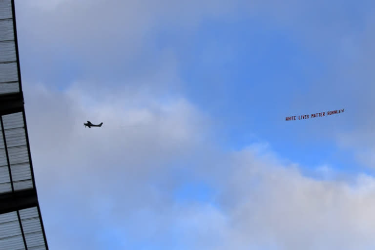 EPL: Man City thrashes Burnley in match clouded by Aguero injury, plane banner