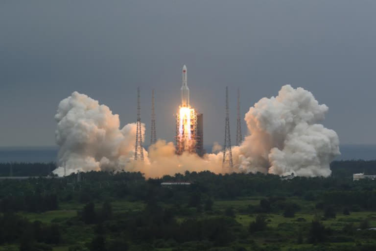 China rocket china falling rocket china Long March 5B rocket Long March 5B rocket Wang Wenbing re entry of China rocket China rocket re entry ചൈനീസ് റോക്കറ്റ് ഭൂമിയിലേക്ക് പതിക്കാനിടയില്ലെന്ന് ചൈന ചൈനീസ് റോക്കറ്റ് ലോങ്‌ മാര്‍ച്ച് 5ബി