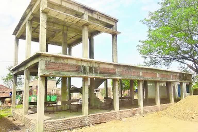 slow school buildings and facilities works in kumuram asifabad district