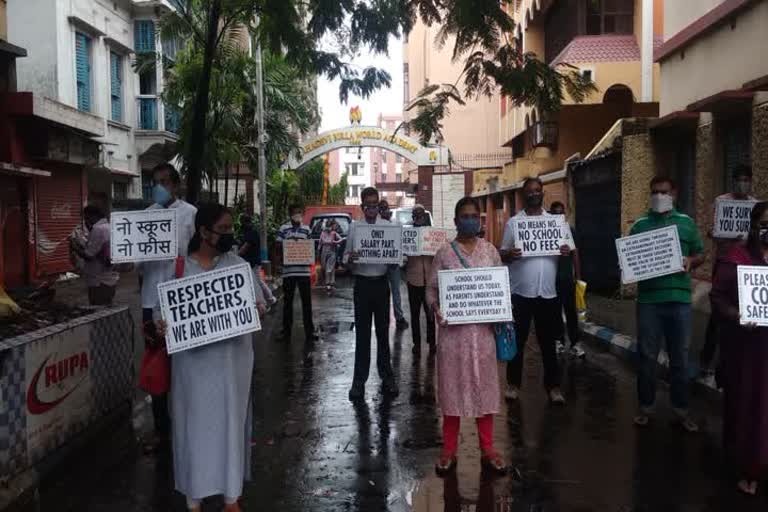 Protest  in private schools