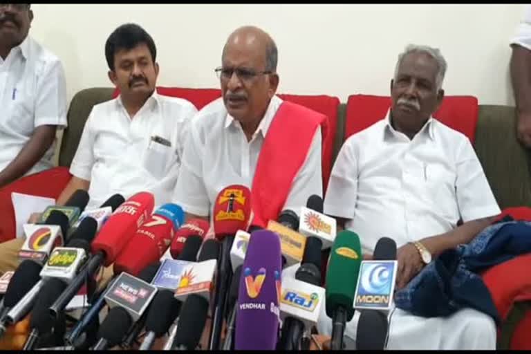 CBI State Executive Committee Member Mahendran Press meet at Hosur