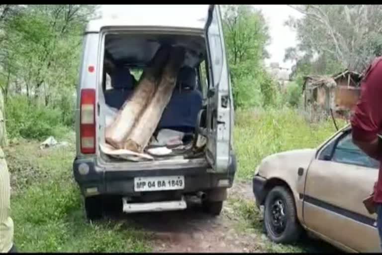 Forest Department arrested two accused with teak sticks 