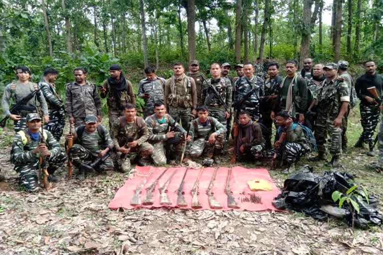 Arms found during anti-Naxal operations in lohardaga