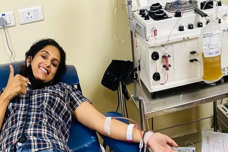 Actress kavya shatry donated plasma