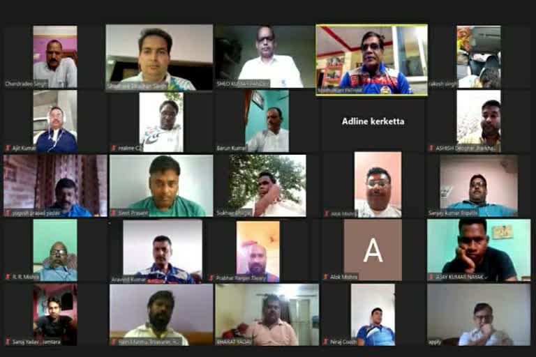 Online meeting of Jharkhand Athletics Association held in Ranchi