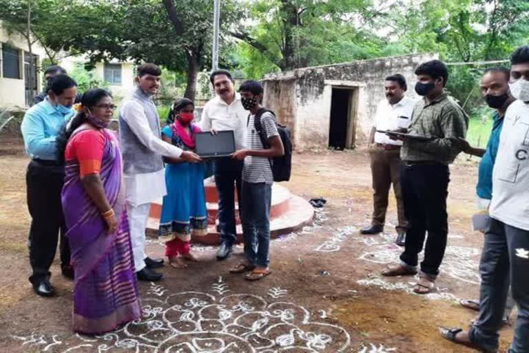 Taking laptop distribution to special abled student's