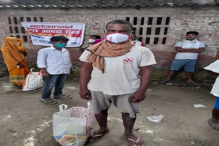 distribution of relief materials to flood victims