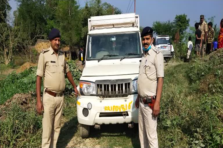 looted pickup vehicle recovered