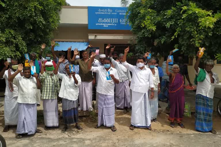 pudukottai people protest for opening bank 