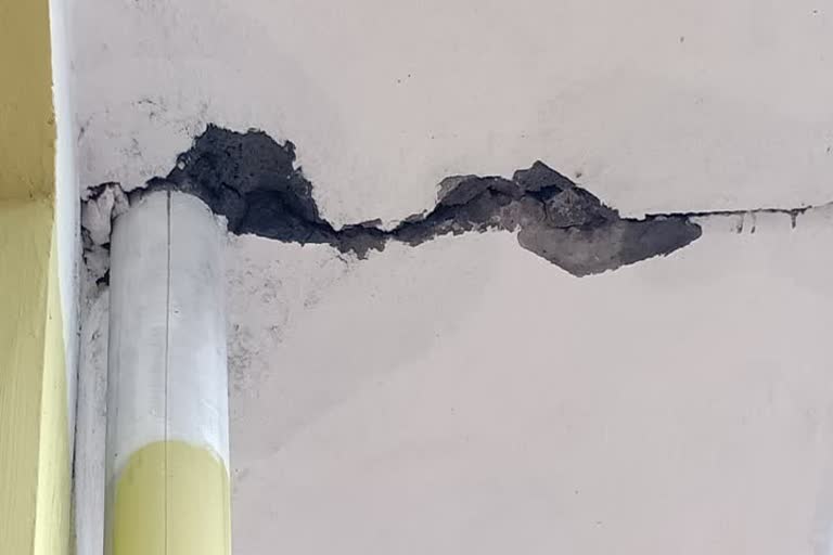 Bus stop damaged