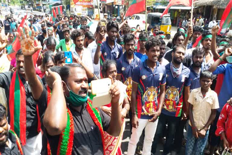 Demonstration demanding the release of the government as Devendrakula Vellalar including 7 subdivisions!