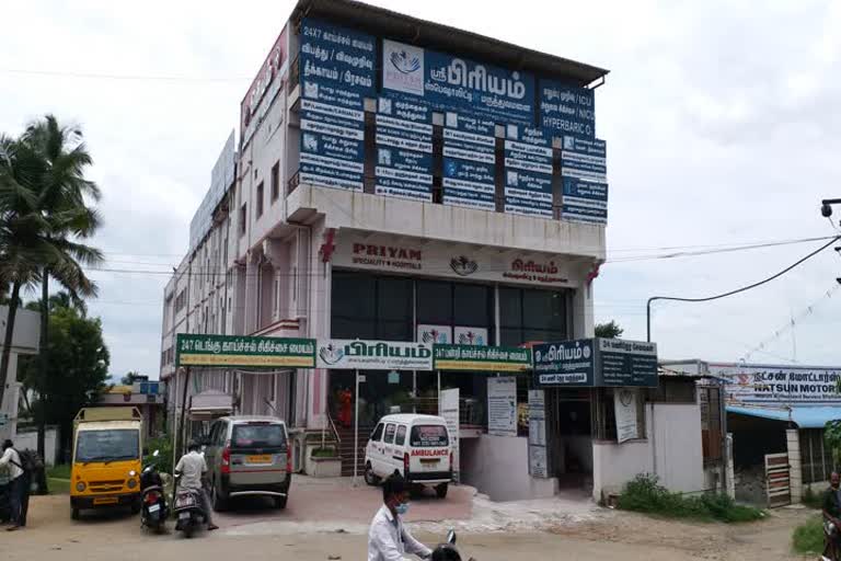 priyam pvt hospital corona test centre closed