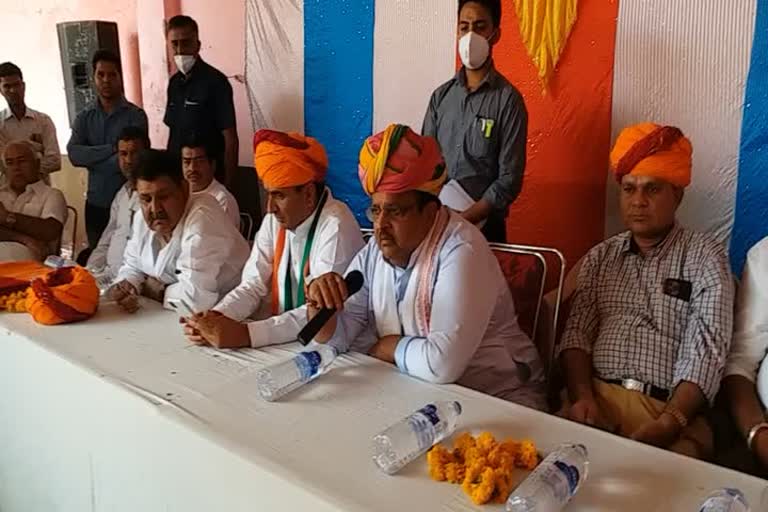 rajasthan health minister, raghu sharma, visit bhilwara 