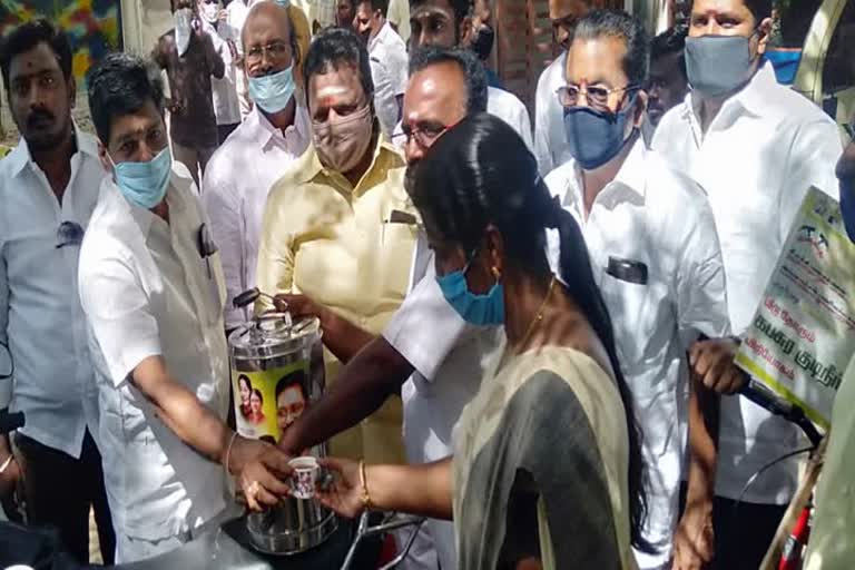 Ammk party provide kabasura water 