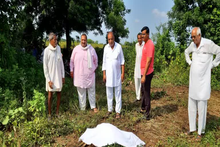 Dead body of deer found in Sonkheri of Harsud in  Khandwa, bullets pellets found on neck