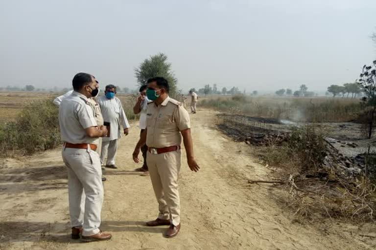 Burning dead body found in Jind