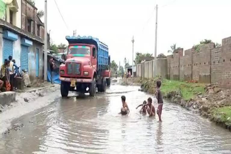 Water logged domohani road , barabani