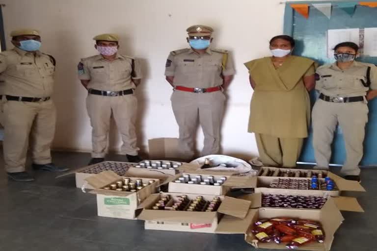 liquor seized in sangareddy, excise police inspections  