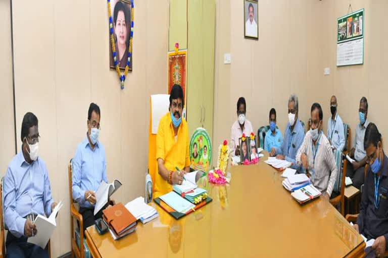 minister rajendra balaji meets dairy officials 